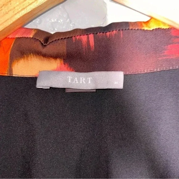 Tart Glenna Poly Satin Dress, Bromeliad Ikat, Size M - Picture 3 of 14